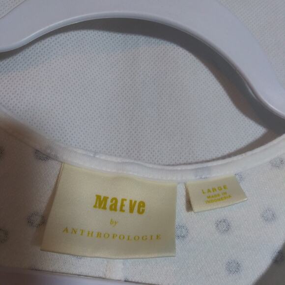 Maeve Anthropologie  Brenner Peplum Top Sleeveless Dotted Size L - Picture 6 of 9